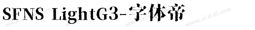 SFNS LightG3字体转换